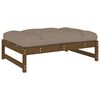 vidaXL Poggiapiedi Giardino Marrone Ambra 120x80cm Legno Massello Pino