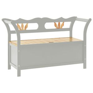 vidaXL Panca Grigia 107x45x75,5 cm Legno Massello di Abete