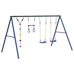 vidaXL Set Gioco da Esterno con Altalene Trapezio e Altalena a Disco