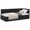 vidaXL Cornice del letto ad angolo Nero 90 cm x 200 cm Velluto