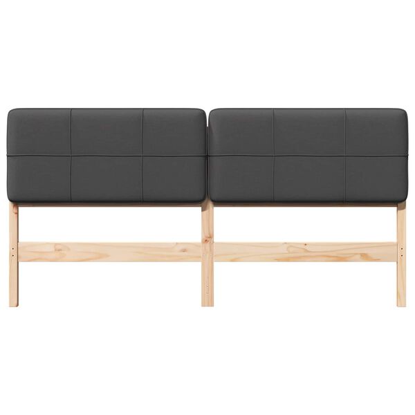 vidaXL Testiera imbottita Marrone e grigio scuro 180 cm Pino massello