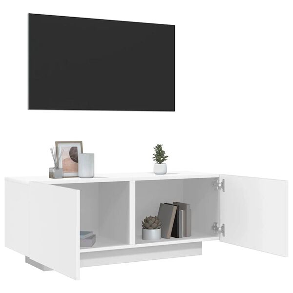 vidaXL Mobile Porta TV Bianco 100x35x40 cm in Legno Multistrato