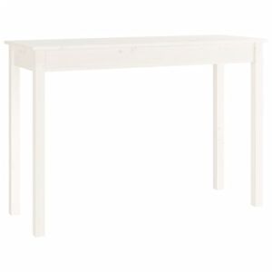 vidaXL Tavolo Consolle Bianco 110x40x75 cm in Legno Massello di Pino
