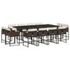 vidaXL Set da Pranzo da Giardino 13pz con Cuscini Marrone Polyrattan
