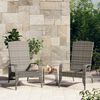 vidaXL Sedia da giardino Adirondack grigia in polyrattan