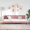 vidaXL Cornice del letto ad angolo Rosa 80 cm x 200 cm Velluto