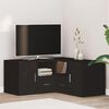 vidaXL Mobile Angolare Nero 160x40x45 cm in Truciolato