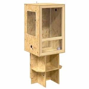 vidaXL Terrario Marrone 50 x 50 x 130 cm OSB