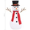 vidaXL Figura Natalizia Pupazzo di Neve a LED Tessuto Pregiato 60 cm