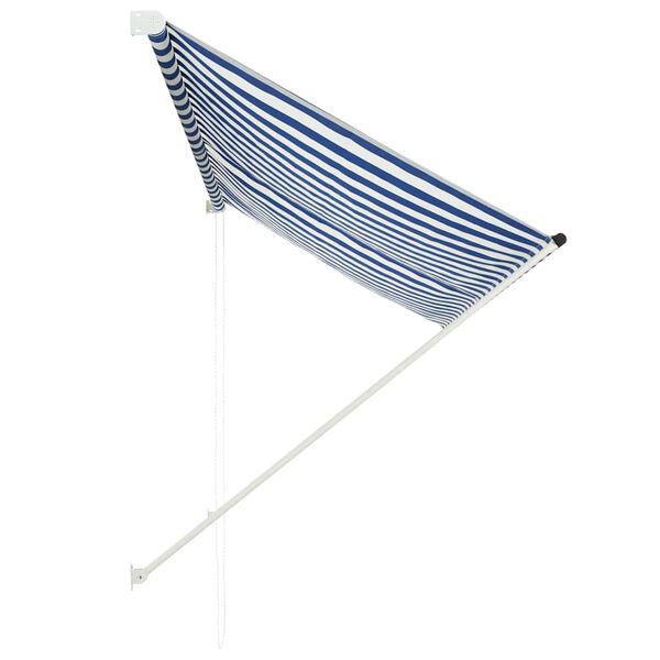 vidaXL Tenda da Sole Retrattile 250x150 cm Blu e Bianco