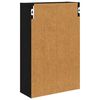 vidaXL Armadio da bagno a muro Rovere Nero 40 x 16 x 62,5 cm