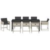 vidaXL Set da Pranzo per Giardino 9 pcs Grigio chiaro polyrattan