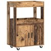 vidaXL Carrello da Bar Legno di quercia 60 x 39.5 x 89 cm