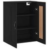 vidaXL Mobile a Parete Nero 69,5x34,90 cm in Legno Multistrato