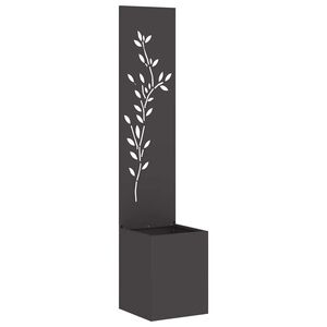 vidaXL Schermo per privacy in giardino Floreale Nero 32 x 32 x 150 cm