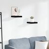 vidaXL Scaffali a Parete 2 pz Nero Lucido 23x23,5x3,8 cm in MDF