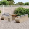 vidaXL Set Divano da Giardino 10 pcs Beige e Grigio Chiaro polyrattan