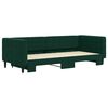 vidaXL Divano Letto con Letto Estraibile Verde Scuro 90x200cm Velluto