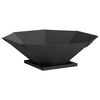 vidaXL Focolare Nero 50 x 50 x 15,5 cm Acciaio