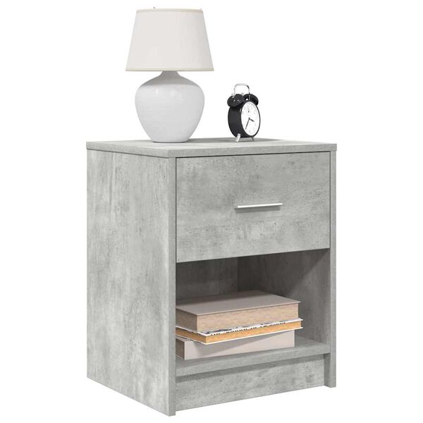 vidaXL Comodini 2 pz con Cassetto Grigio Cemento 40x34x50 cm
