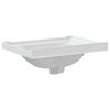 vidaXL Lavandino da Bagno Bianco 61x48x23 cm Rettangolare in Ceramica