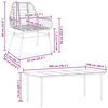 vidaXL Set da Pranzo da Giardino 9 pz Polyrattan Vetro
