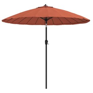 vidaXL Ombrellone da Esterni Palo in Alluminio 270 cm Terracotta