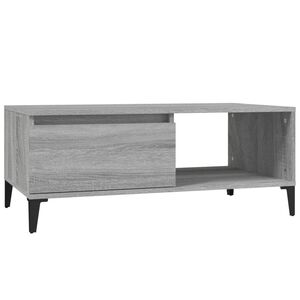 vidaXL Tavolino Salotto Grigio Sonoma 90x50x36,5 cm Legno Multistrato