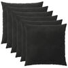 vidaXL Federa 6 pcs HEERLEN Nero 80 x 80 cm Velluto