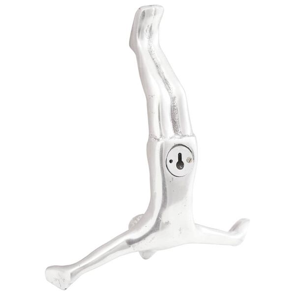 vidaXL Scultura Argento 22 x 8 x 25 cm Alluminio