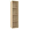 vidaXL Libreria/Mobile TV Rovere Sonoma 36x30x143 cm Legno Multistrato