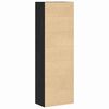 vidaXL Alto mobile Rovere nero 60 x 35 x 180 cm Legno multistrato