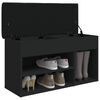 vidaXL Panca Porta Scarpe Nera 82x32x45,5 cm in Legno Multistrato