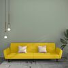 vidaXL Divano Letto a 2 Posti Giallo in Velluto