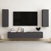 vidaXL Set Mobili Porta TV 5 pz Grigio in Legno Multistrato
