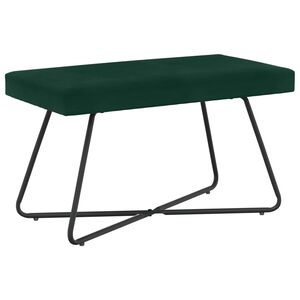 vidaXL panchina Verde Scuro 80 x 40 x 45 cm Velluto