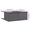 vidaXL Tavolino da Salotto Grigio Lucido 80x80x31 cm Legno Multistrato