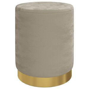 vidaXL Sgabello Rotondo con Contenitore Grigio Scuro in Velluto 31 x 37 cm