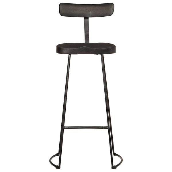 vidaXL Sgabelli da Bar 2 pz Neri 49x43x103 cm Legno Massello di Mango