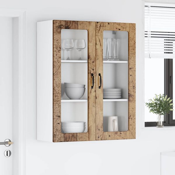 vidaXL Pensile cucina con porta Lucca Legno antico 80 x 31 x 100 cm