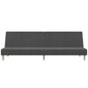 vidaXL Divano Letto a 2 Posti con Poggiapiedi Grigio Scuro in Tessuto