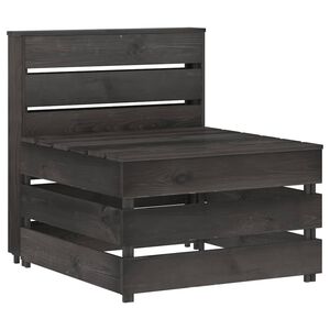 vidaXL Divano Centrale da Giardino Pallet Legno Pino Impregnato Grigio