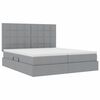 vidaXL Letto con testiera Grigio chiaro 180 x 200 cm Tessuto