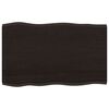 vidaXL Piano Tavolo Marrone Scuro 80x50x2 cm in Rovere Non Trattato