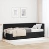 vidaXL Struttura Letto Angolare con Materasso 2 pcs Nero Velluto