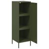 vidaXL Credenza Verde Oliva 36x39x113 cm in Acciaio