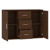 vidaXL Credenza Rovere Marrone 91x29,5x65 cm in Legno Multistrato