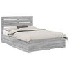 vidaXL Struttura del letto con cassetto Grigio Sonoma 150 x 200 cm