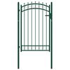 vidaXL Cancello per Recinzione con Punte in Acciaio 100x150 cm Verde