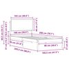 vidaXL Letto con Testiera Rivestita Talpa 100 x 200 cm Pino massello